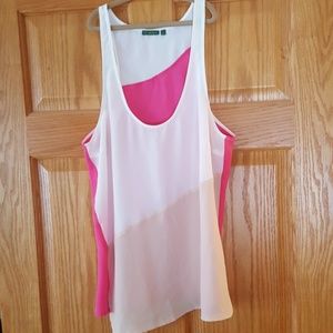 Color block tank sz L